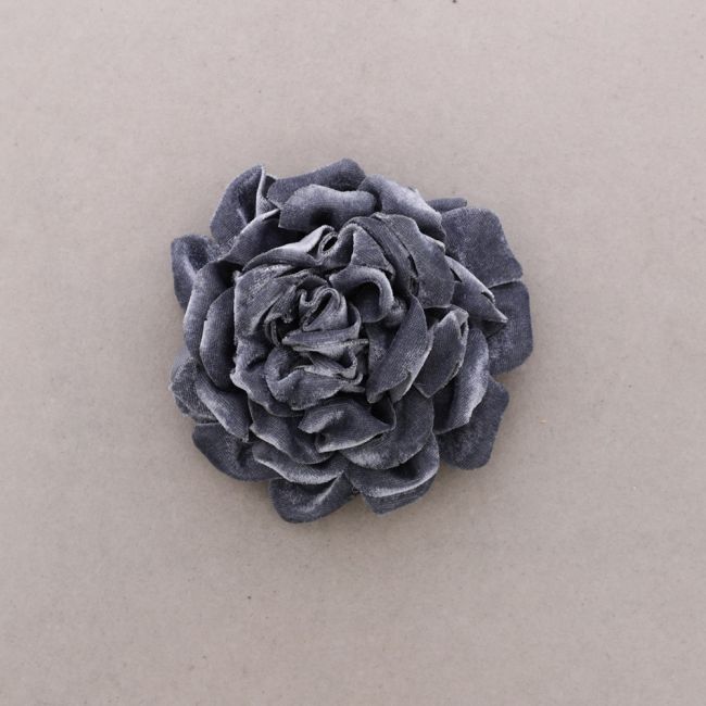 BROCHE FLOR TERCIOPELO 13CM