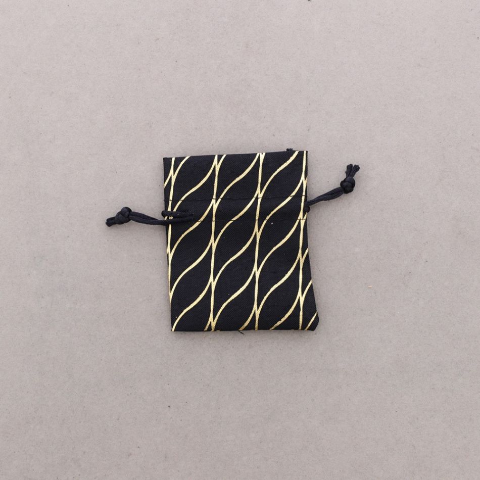 BOLSITAS IMITACION LINO ESTAMPADO DORADO 8*10CM 50PCS