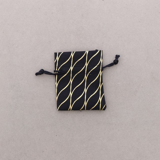 BOLSITAS IMITACION LINO ESTAMPADO DORADO 8*10CM 50PCS