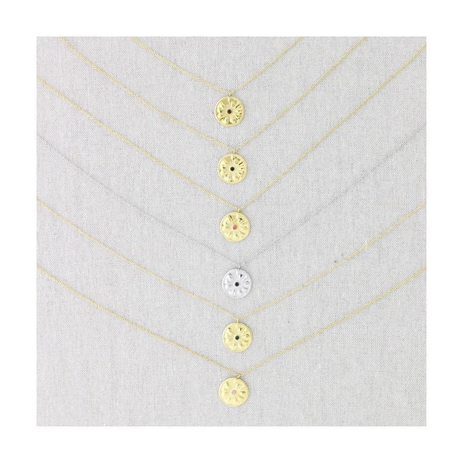 STEEL MEDAL PENDANT SHORT NECKLACE