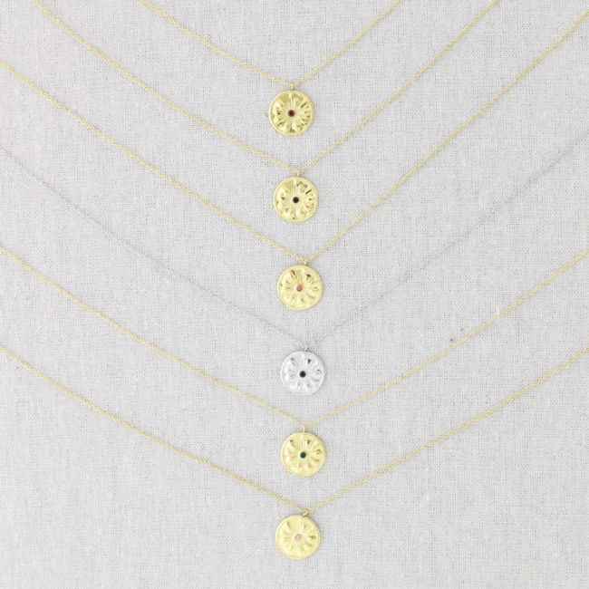 STEEL MEDAL PENDANT SHORT NECKLACE
