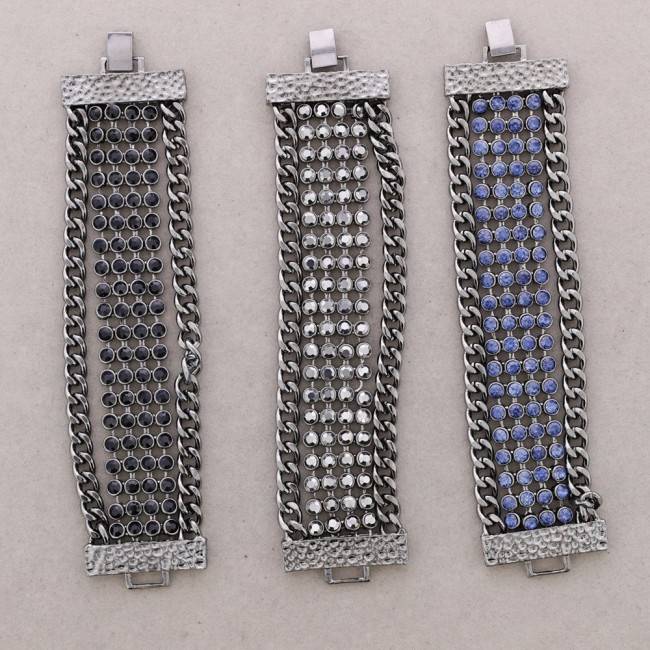 PULSERA METAL CRISTALES