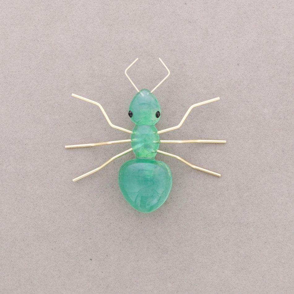 METAL RESIN ANT BROOCH