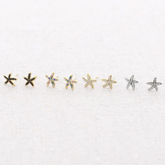 STAINLESS STEEL STARFISH EARRINGS