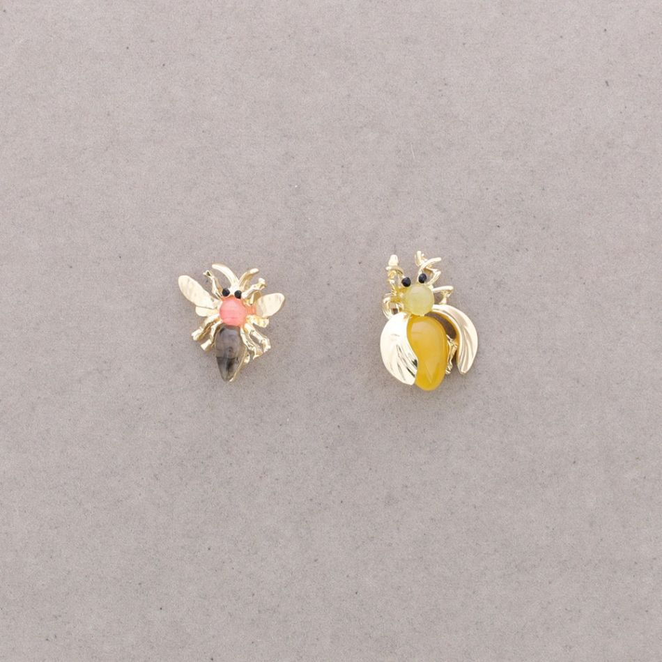 BROCHE SET 2 INSECTO METAL RESINA