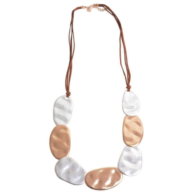 COLLAR LARGO CUENTAS GEOMETRICAS