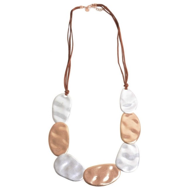 COLLAR LARGO CUENTAS GEOMETRICAS