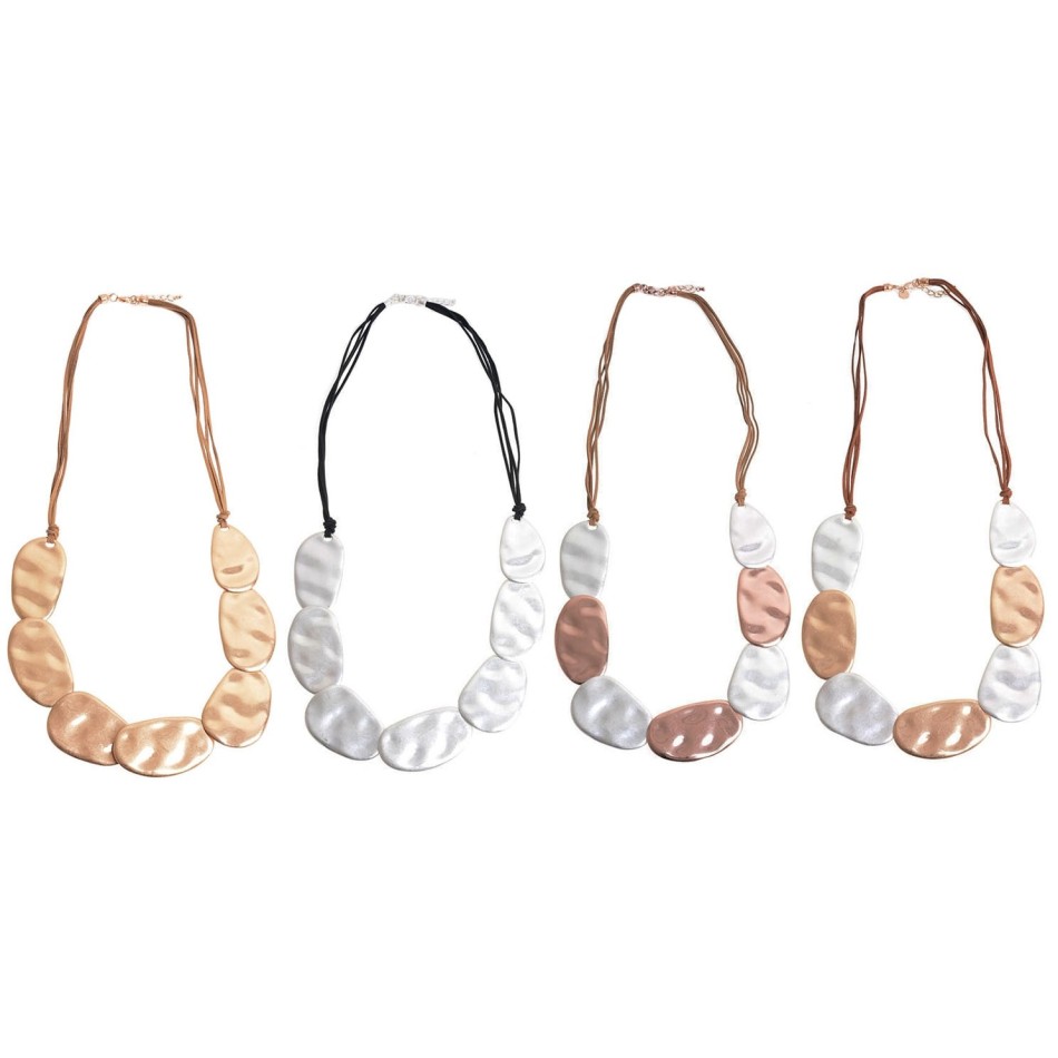 COLLAR LARGO CUENTAS GEOMETRICAS