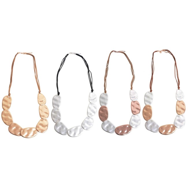 COLLAR LARGO CUENTAS GEOMETRICAS