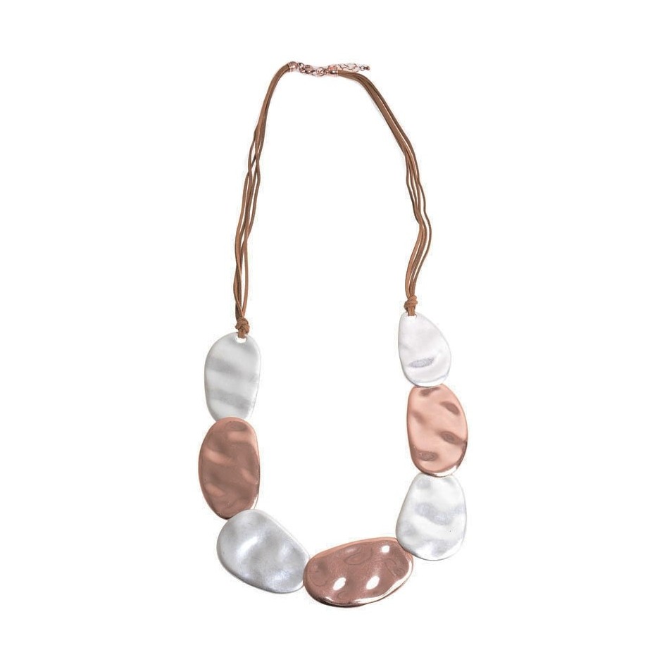 COLLAR LARGO CUENTAS GEOMETRICAS