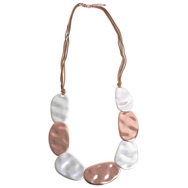 COLLAR LARGO CUENTAS GEOMETRICAS