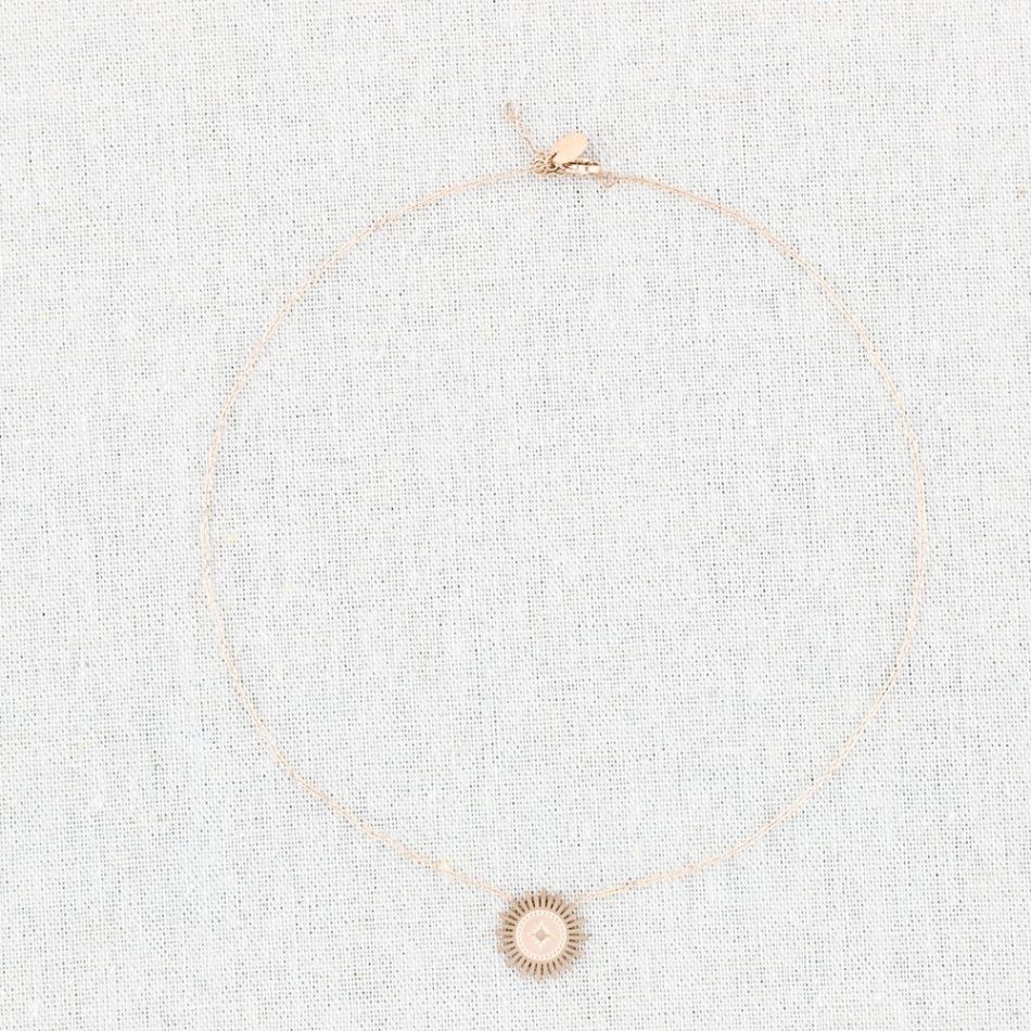 STEEL MEDAL SHORT NECKLACE