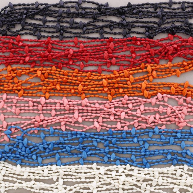 COLLAR LARGO MULTI CUENTAS RESINA
