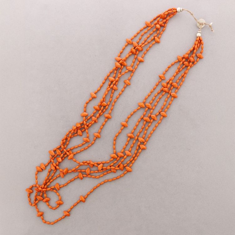 COLLAR LARGO MULTI CUENTAS RESINA