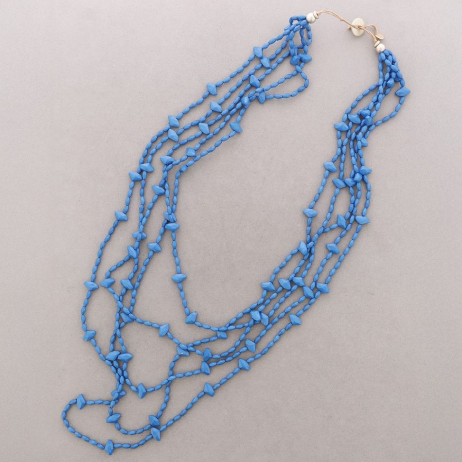 COLLAR LARGO MULTI CUENTAS RESINA