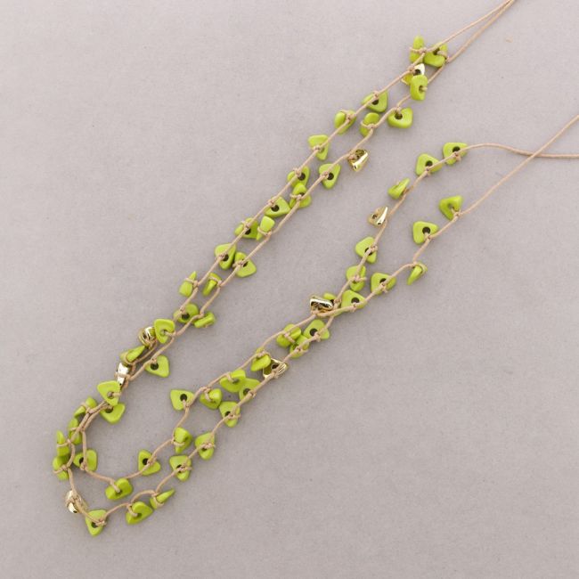 COLLAR LARGO DOBLE CUENTAS RESINA