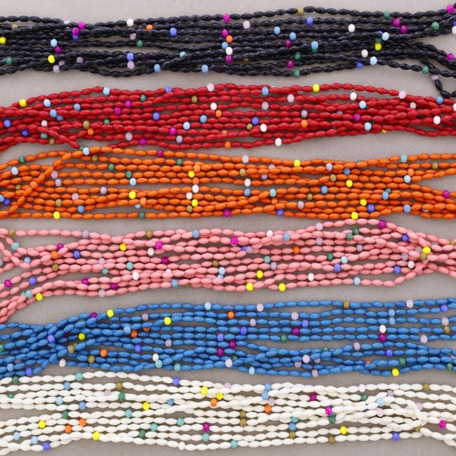 COLLAR LARGO MULTI CUENTAS RESINA