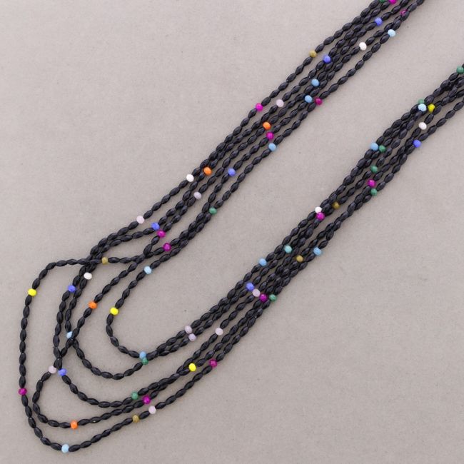 COLLAR LARGO MULTI CUENTAS RESINA
