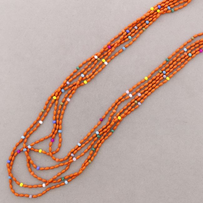 COLLAR LARGO MULTI CUENTAS RESINA