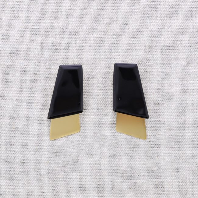 PENDIENTES ACERO FORMAS GEOMÉTRICAS ESMALTE