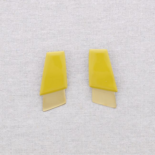 PENDIENTES ACERO FORMAS GEOMÉTRICAS ESMALTE