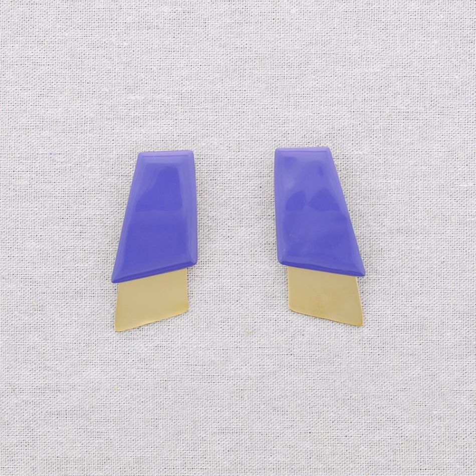 PENDIENTES ACERO FORMAS GEOMÉTRICAS ESMALTE