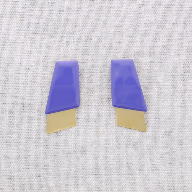 PENDIENTES ACERO FORMAS GEOMÉTRICAS ESMALTE