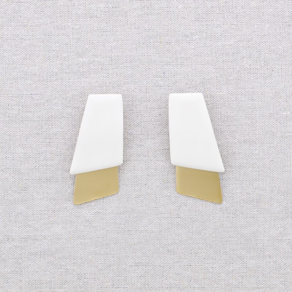PENDIENTES ACERO FORMAS GEOMÉTRICAS ESMALTE