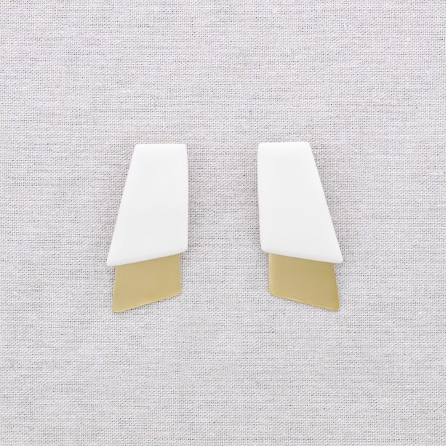 PENDIENTES ACERO FORMAS GEOMÉTRICAS ESMALTE