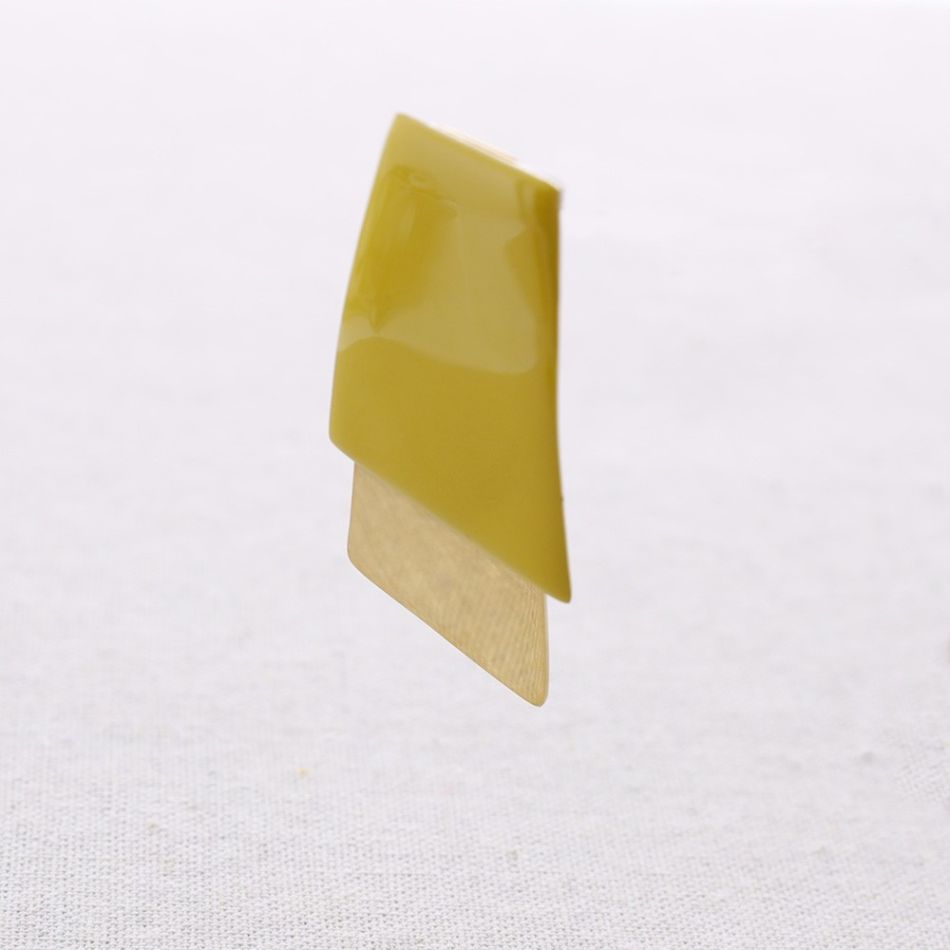 PENDIENTES ACERO FORMAS GEOMÉTRICAS ESMALTE