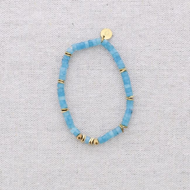 PULSERA ELÁSTICA ACERO CUENTAS