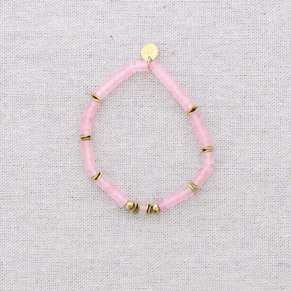 PULSERA ELÁSTICA ACERO CUENTAS