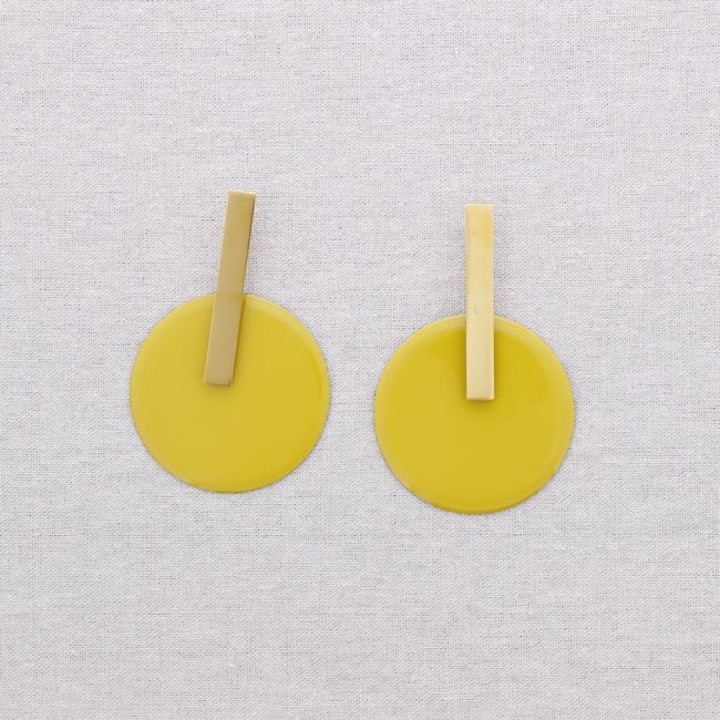 PENDIENTES ACERO COLGANTE MEDALLA ESMALTE