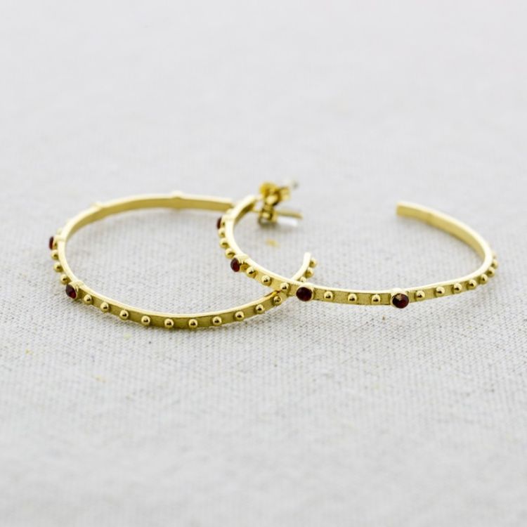 PENDIENTES ACERO ARO PIEDRAS