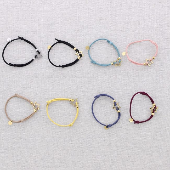 PULSERA ELÁSTICA ACERO AJUSTABLE ESTRELLA