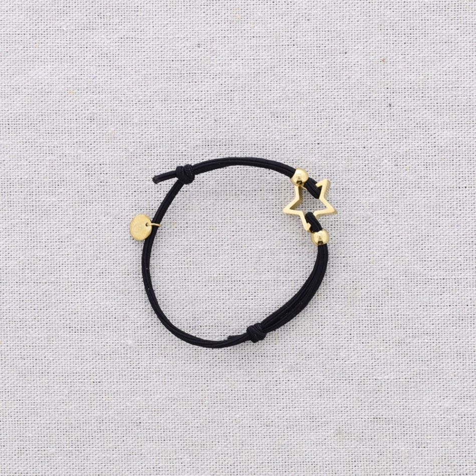PULSERA ELÁSTICA ACERO AJUSTABLE ESTRELLA