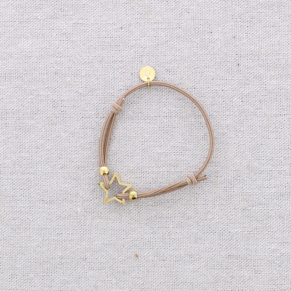 PULSERA ELÁSTICA ACERO AJUSTABLE ESTRELLA