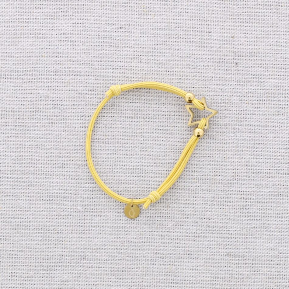 PULSERA ELÁSTICA ACERO AJUSTABLE ESTRELLA