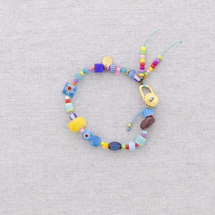 STEEL BEAD BRACELET ADJUSTABLE SIZE