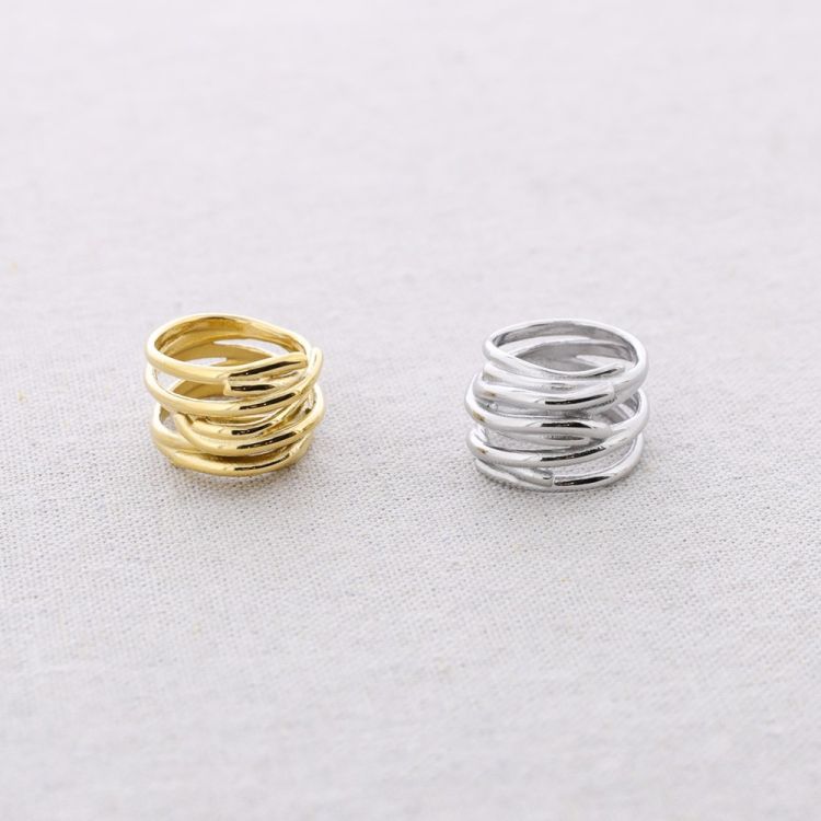 ANILLO ACERO MULTI TIRAS 2