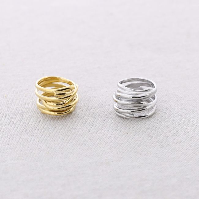 ANILLO ACERO MULTI TIRAS