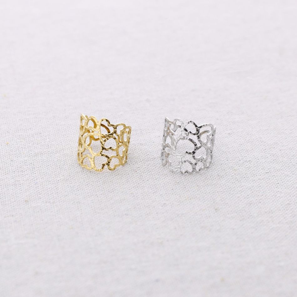 ANILLO ACERO FILIGRANA CORAZÓN