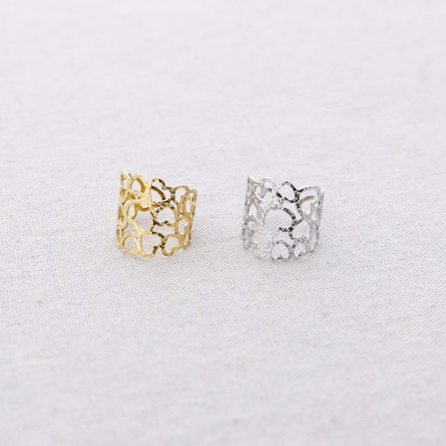 ANILLO ACERO FILIGRANA CORAZÓN