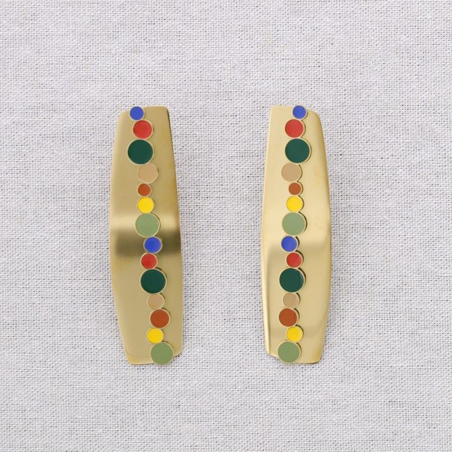 STEEL ENAMEL EARRINGS