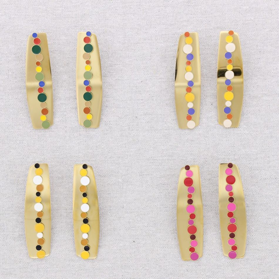 STEEL ENAMEL EARRINGS
