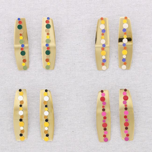 STEEL ENAMEL EARRINGS