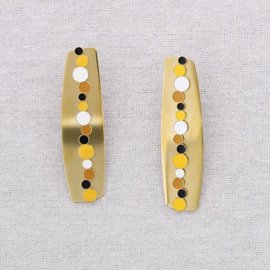 STEEL ENAMEL EARRINGS