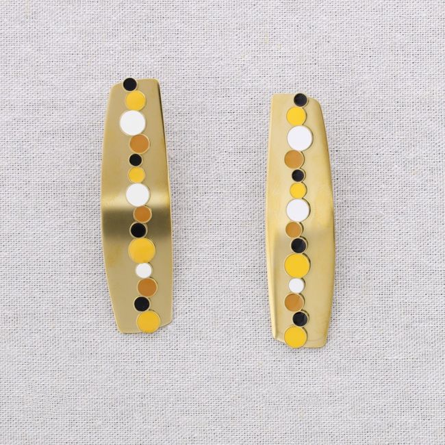 STEEL ENAMEL EARRINGS