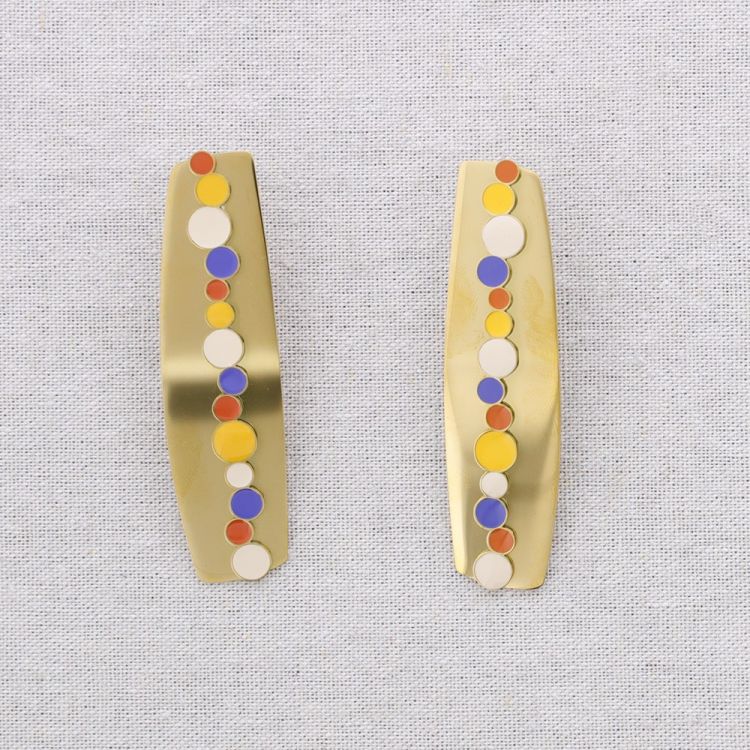 STEEL ENAMEL EARRINGS 2