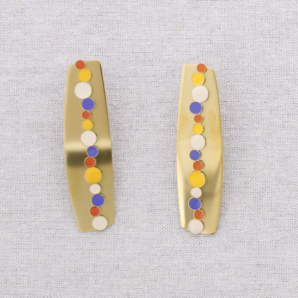 STEEL ENAMEL EARRINGS